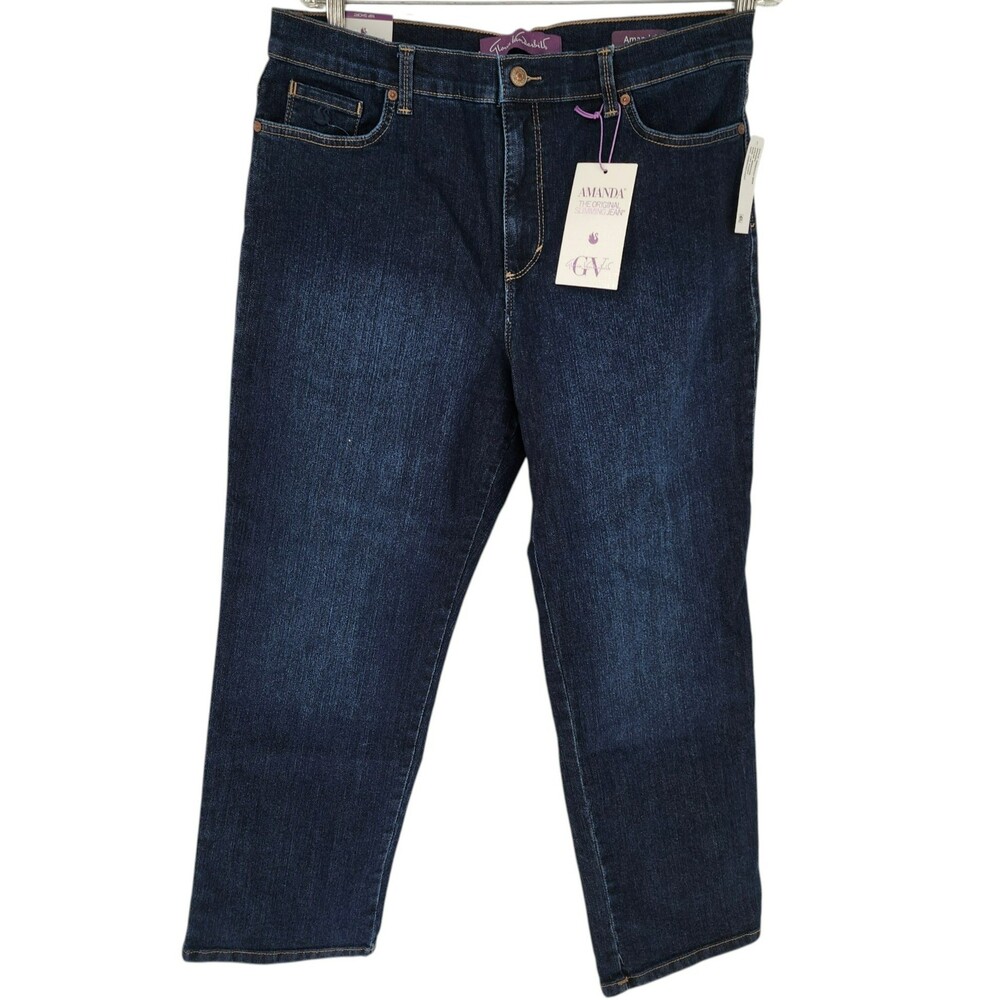 Gloria Vanderbilt Amanda Petite Short Jeans 16P Dark Indigo Classic Fit